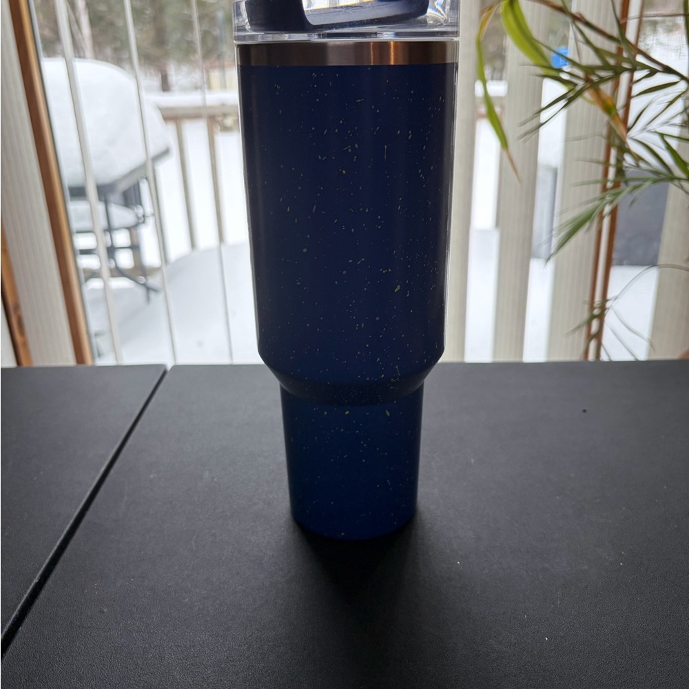 Stanley Blue Iris Speckled 40 oz Adventure Quencher Travel Mug with Handle - Picture 6 of 10